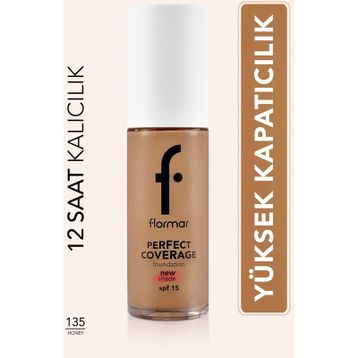 Flormar Perfect Coverage 135 Hazel Yoğun Kapatıcı Su Bazlı Fondöten