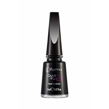 Flormar Quick Dry Nail Enamel QD10 Black Minimalism Oje