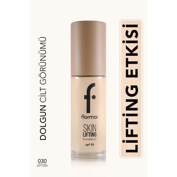 Flormar Skin Lifting Yaşlanma Karşıtı Bakım Yapan Kremsi Dokulu SPF 30 30 ml 030 Soft Ivory Fondöten