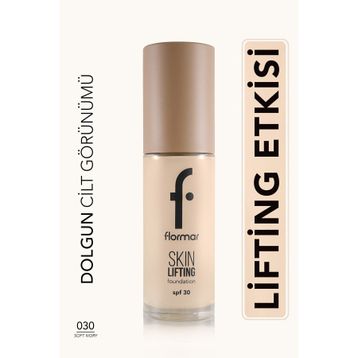 Flormar Skin Lifting Yaşlanma Karşıtı Bakım Yapan Kremsi Dokulu SPF 30 30 ml 030 Soft Ivory Fondöten