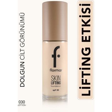 Flormar Skin Lifting Yaşlanma Karşıtı Bakım Yapan Kremsi Dokulu SPF 30 30 ml 030 Soft Ivory Fondöten