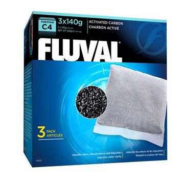 Fluval 3x140 gr C4 Filtre Karbonu
