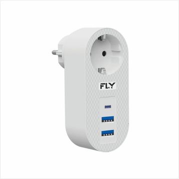 Fly 3400-01 2.1A Beyaz 1 Soket 2 USB 1 Type-C Akım Korumalı Priz