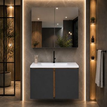 Fly Lavina 80 cm MDF Banyo Dolabı