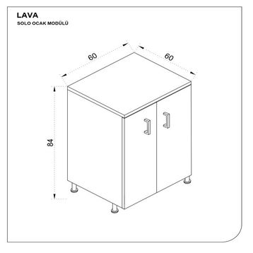 Fly Mobilya FLY183007 Lava Solo Ocak Modülü
