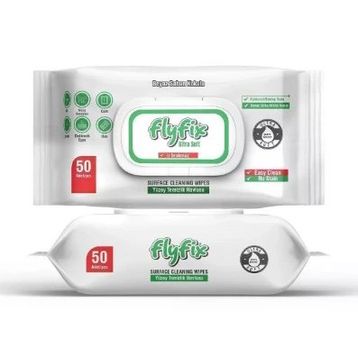 Flyfix 50 Yaprak Easy Clean Beyaz Sabun Katkılı Yüzey Temizlik Havlusu
