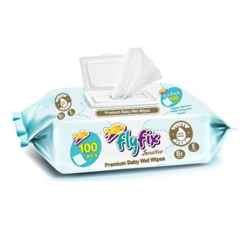 Flyfix Sensitive 12 Adet 100 Yaprak Islak Havlu Mendil