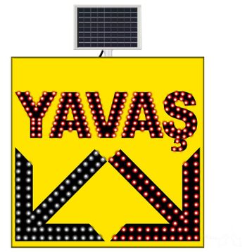 FM Trafik 1000x1000 mm Yavaş Çift Yönlü Ok
