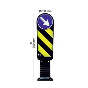 FM Trafik 200 mm Esnek Refüj Başı Levhası