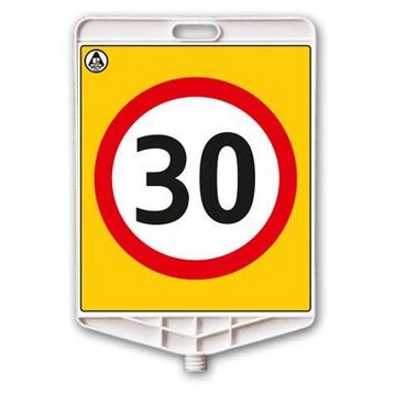 FM Trafik 30 kmh Dikdörtgen Uyarı Levhası