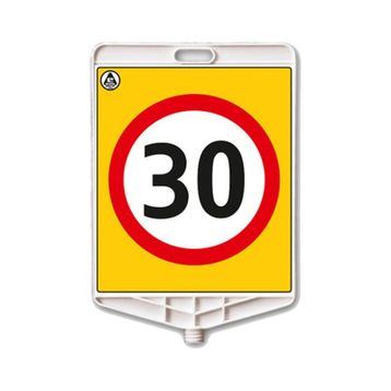 FM Trafik 30 kmh Dikdörtgen Uyarı Levhası