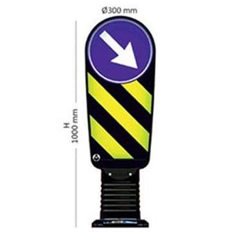 FM Trafik 300 mm Esnek Refüj Başı Levhası