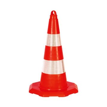 FM Trafik 50 cm Çift Reflektifli Pvc Koni