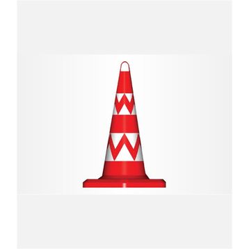 FM Trafik 500 mm Sert Baskılı Eko Plastik Koni