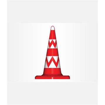 FM Trafik 500 mm Sert Baskılı Eko Plastik Koni
