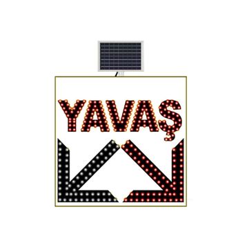 FM Trafik 600x600 mm Yavaş Çift Yönlü Ok