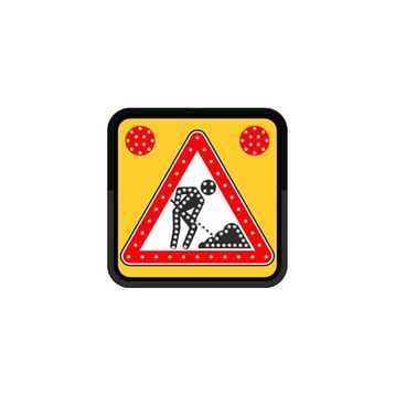 FM Trafik 60x60 cm Yolda Çalışma Var Ac Ledli Yol Bakım Levhası