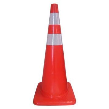 FM Trafik 90 cm Çift Reflektifli Pvc Koni