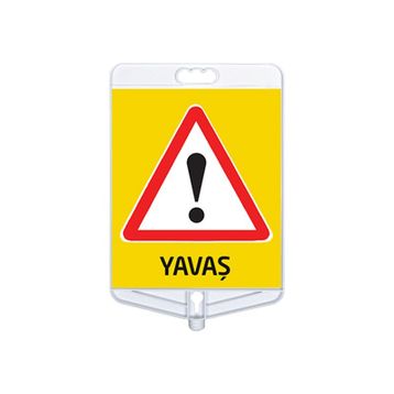 FM Trafik Çift Taraflı Yavaş Uyarı Tabelası