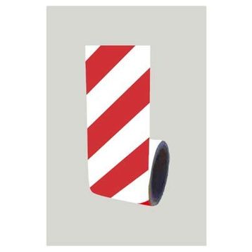 FM Trafik Kırmızı Beyaz 10 cm x 10 m Reflektif Bant