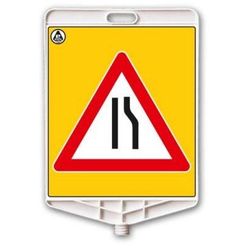 FM Trafik Sağdan Daralan Yol Dikdörtgen Uyarı Levhası