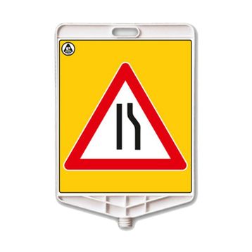 FM Trafik Sağdan Daralan Yol Dikdörtgen Uyarı Levhası