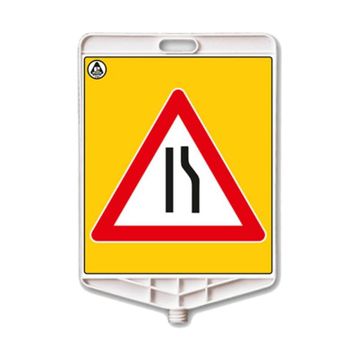 FM Trafik Sağdan Daralan Yol Dikdörtgen Uyarı Levhası