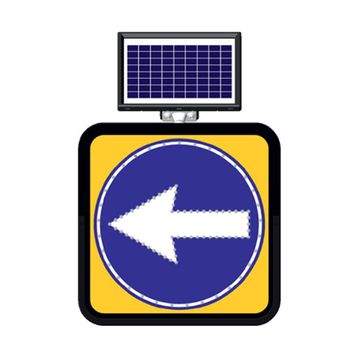 FM Trafik Solar Ledli 60X60 cm Soldan Gidiniz Yol Bakım Levhası