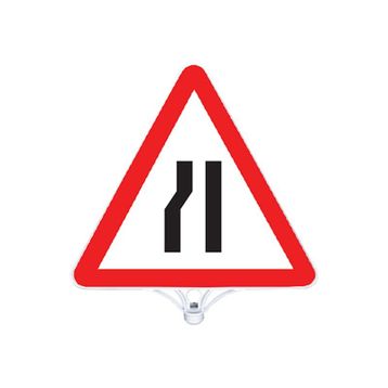FM Trafik Tek Taraflı Soldan Daralan Yol Tabelası