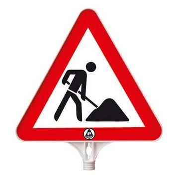 FM Trafik Yolda Çalışma Var Üçgen Uyarı Levhası