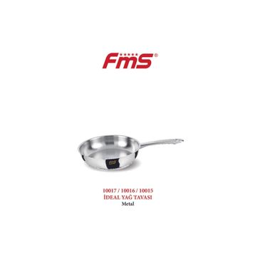 FMS 10015S 28 cm Metal İdeal Çelik Yağ Tava