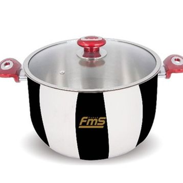 FMS Çelik 20 cm Kırmızı Derin İdeal Tencere