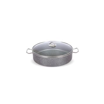 FMS G2006 Gri 34 cm Granit Endüstriyel Basık Tencere