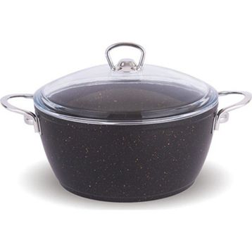 FMS Granit 26 cm Siyah Metal Sap Derin Tencere