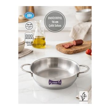 FMS Paslanmaz 16 cm Çelik Sahan