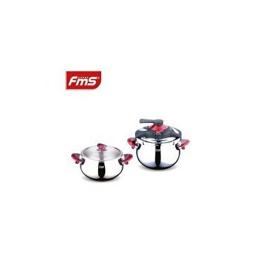 FMS Venüs İkiz 5+7 lt Güveç Düdüklü Tencere+Kırmızı Cam Kapak