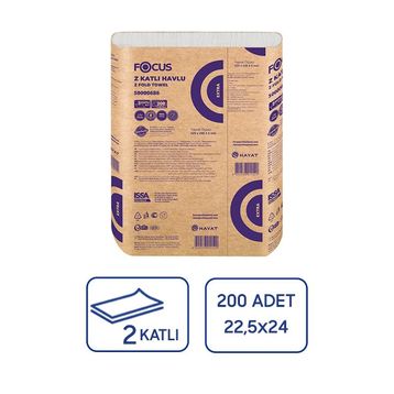 Focus Exstra 200 Yaprak Z Katlı Kağıt Havlu (12 adet)