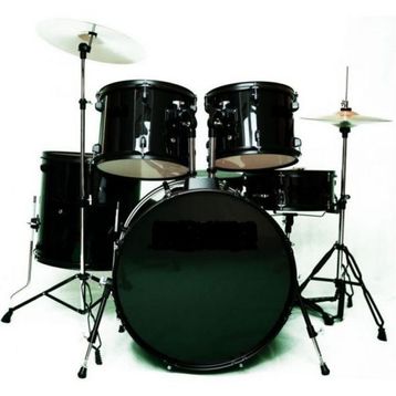 Focus FCP0803-BK 5 Parça 20B/10T/12T/14F/14S Aksamlı Zilli Siyah Akustik Davul Seti