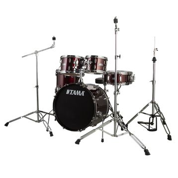 Focus FCP0803-WR 5 Parça 20B/10T/12T/14F/14S Aksamlı Zilli Bordo Akustik Davul Seti
