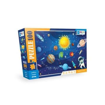 Focus Games BF317 Gezegenler 100 Parça Renkli Puzzle