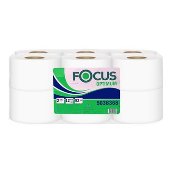Focus Optimum Jumbo Mini Çift Katlı 92 m 12'li Rulo Tuvalet Kağıdı