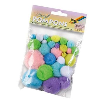 Folia 50397 Pastel Renkli Ponpon Set