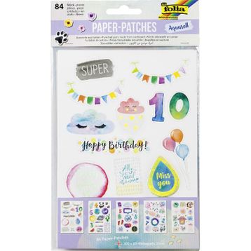 Folia Karton Set Aquarell Sticker