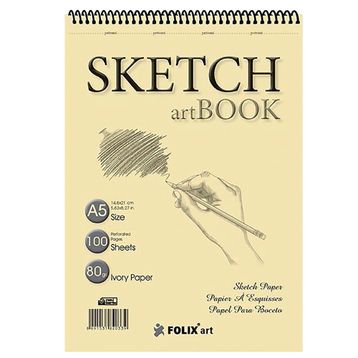 Folix Sketchbook Sahra A3 Spiralli 90 gr Ivory 25 Yaprak Eskiz Defteri