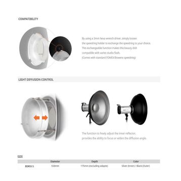 Fomex 55 cm Silver Beauty Dish