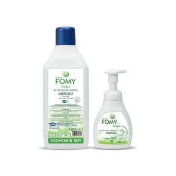 Fomy Doğal Köpük Sabun 1800 + 300 ml El Yüz Vücut Temizlik Köpük Seti