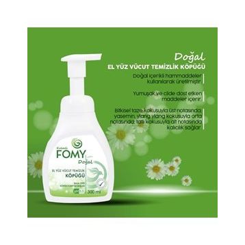 Fomy Doğal Köpük Sabun 1800 + 300 ml El Yüz Vücut Temizlik Köpük Seti