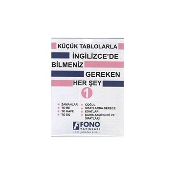 Fono Yayınları - Küçük Tablolarla İngilizcede Bilmeniz Gereken Her Şey