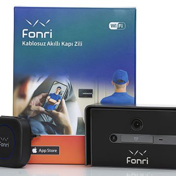 Fonri Wi-Fi Siyah Akıllı Kapı Zili