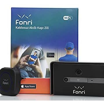 Fonri Wi-Fi Siyah Akıllı Kapı Zili